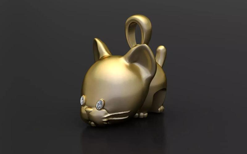 UGLY CAT ANIMAL PENDANT 3D PRINTABLE MODEL
