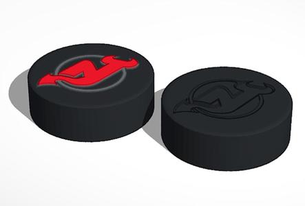 New Jersey Devils NHL Hockey Puck Logo