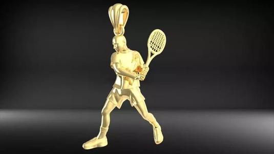 Tennis Player Pendant