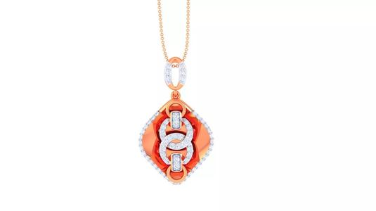 Chain Link High Jewelry Pendant Earrings Set 3dm stl obj mtl