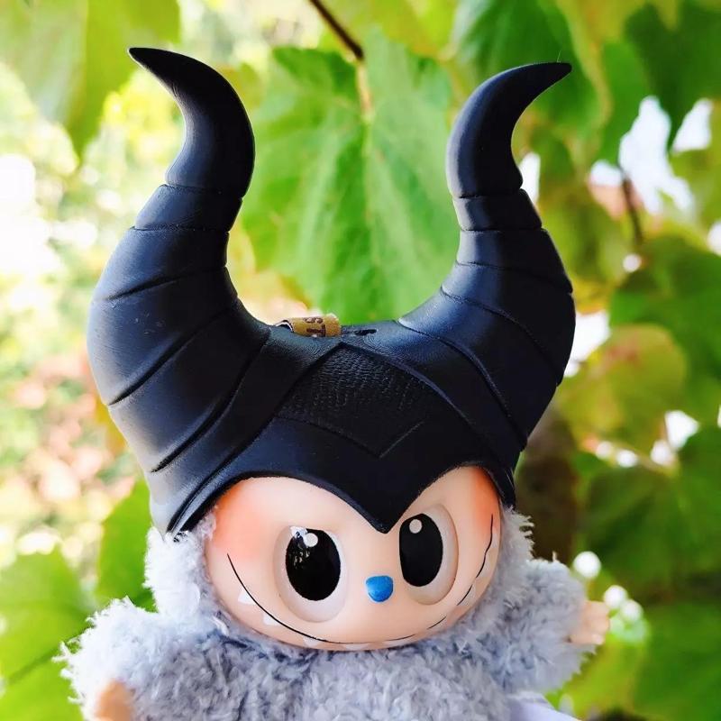 Dark Fairy Horns Headpiece for Labubu