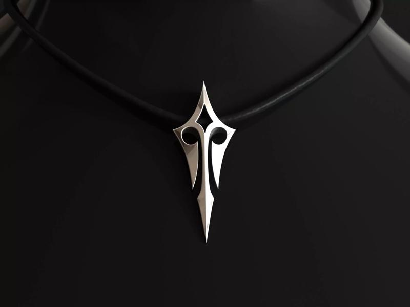Elven Arrow Pendant H 3D Model