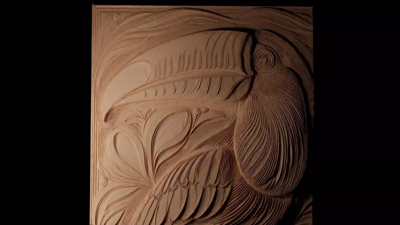 Toco Toucan CNC 3d Print High Relief Sand Casting