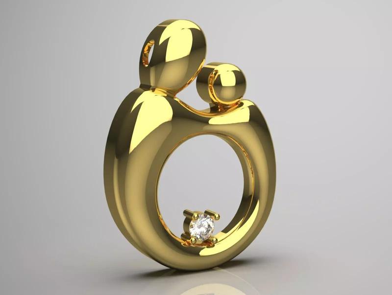 mom and baby pendant jp0023