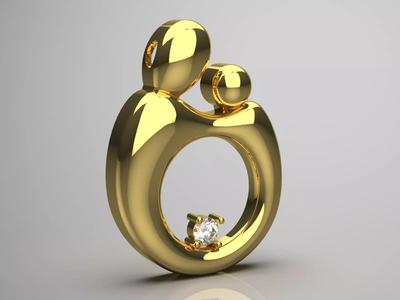 mom and baby pendant jp0023