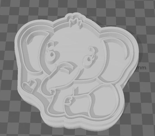 Baby elephant Cookie Cutter