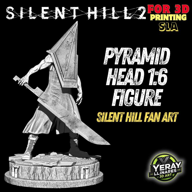 Pyramid Head Figure - Silent Hill 2 - Scale 1:6 - 3D Model for SLA Printing