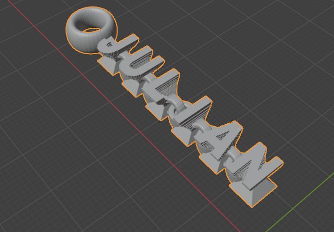 llavero flexible con nombre de julian