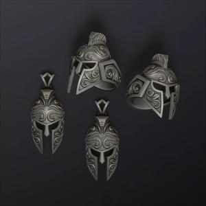 Helmet Pendant Ring V3 Collection