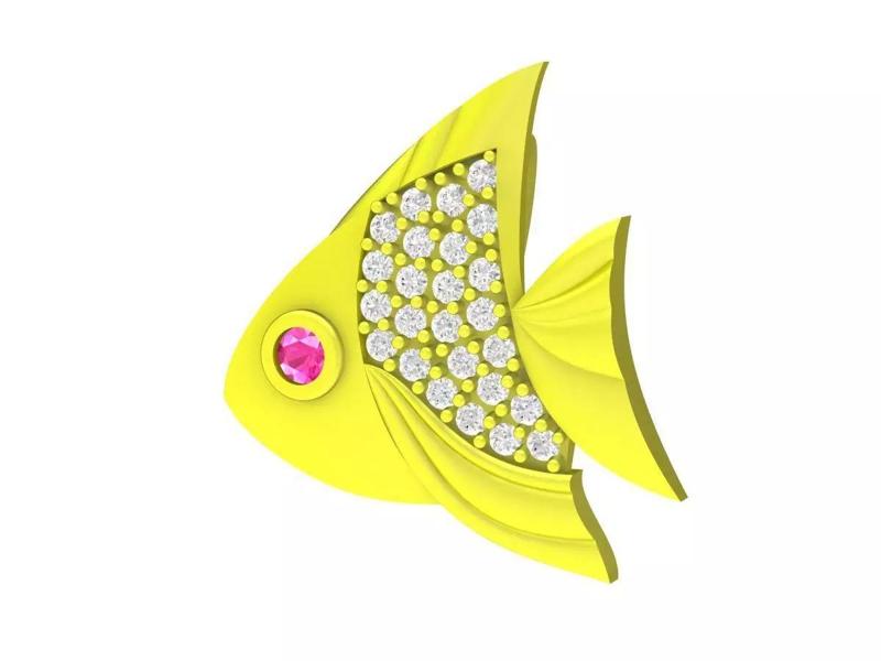 6875 Fish Diamond Pendant