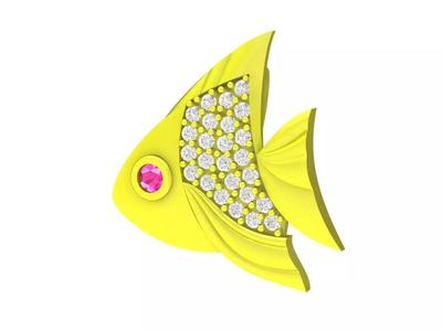 6875 Fish Diamond Pendant