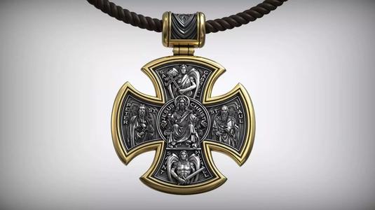Jesus Christ Saints and Angels Christian Gothic Cross
