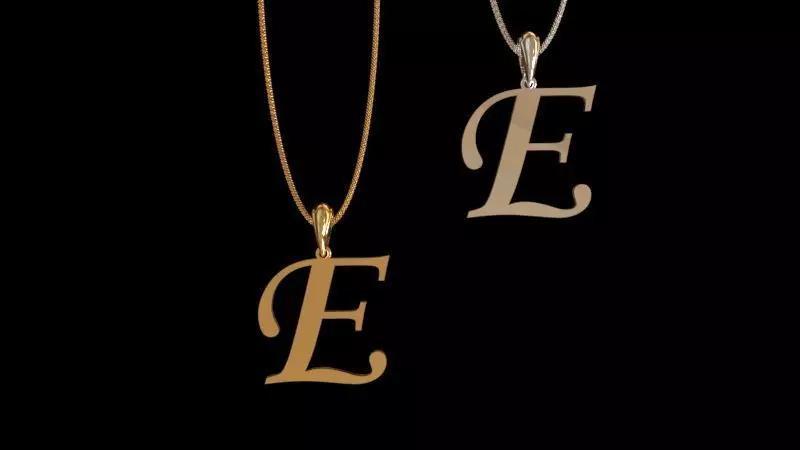 Letter E NECKLACE
