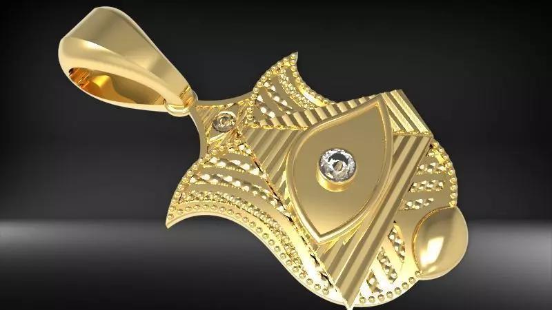 Modern Eye of Providence Pendant Masonic Freemason Stonemason