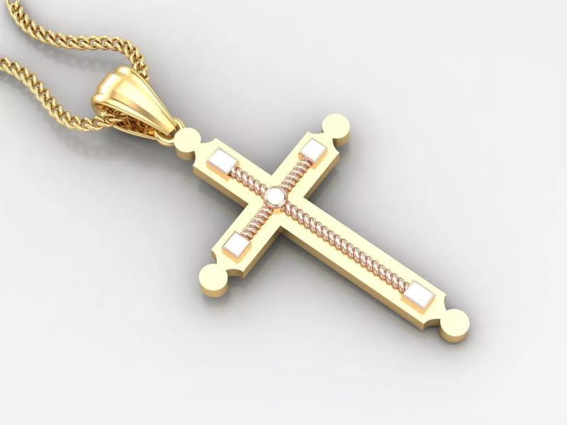 Jesus Christ Cross Pendant Print 4CP096