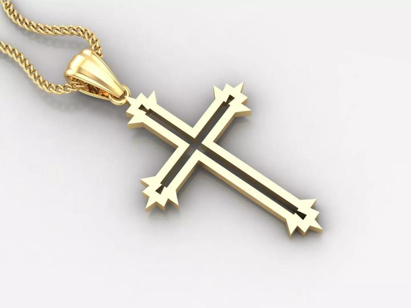 Jesus Christ Cross Pendant Print 4CP060