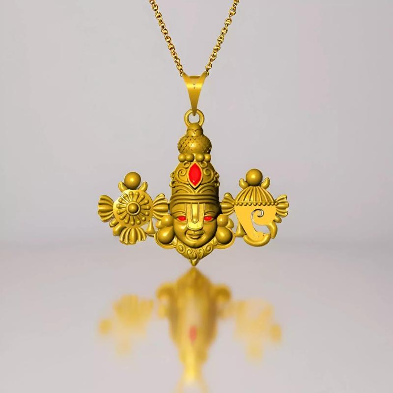 Lord Venkateswara Gold Pendant