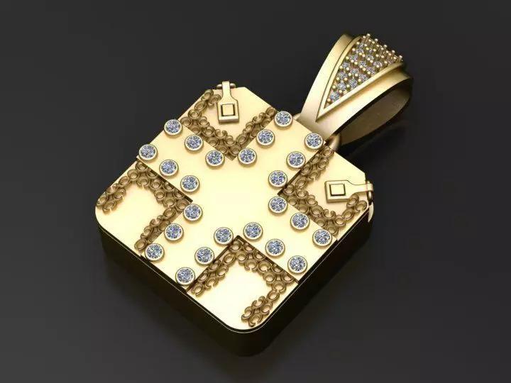 Geometric Cross Pendant