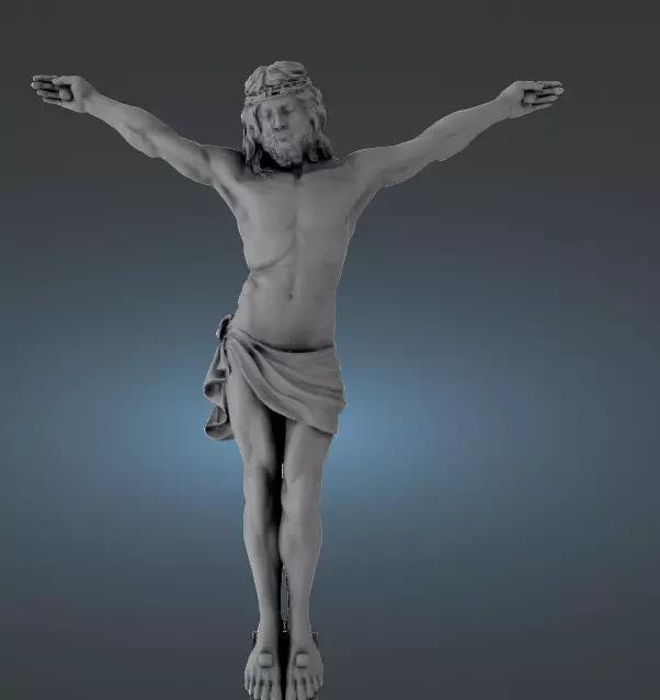 Realistic Jesus Christ Crucifix 3D Model