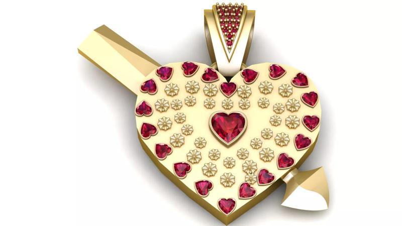 Kiss Heart Pendant