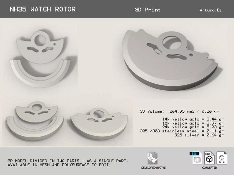 Watch Hammer Rotor for NH35
