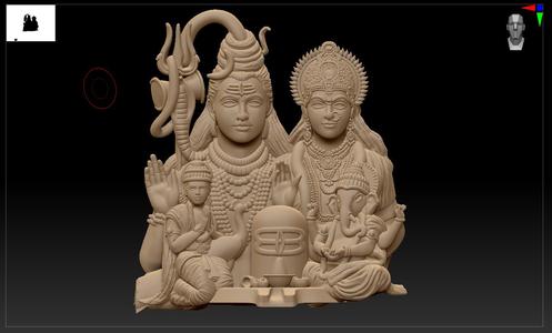 Shiv Parvati Family 3D-Print-Model