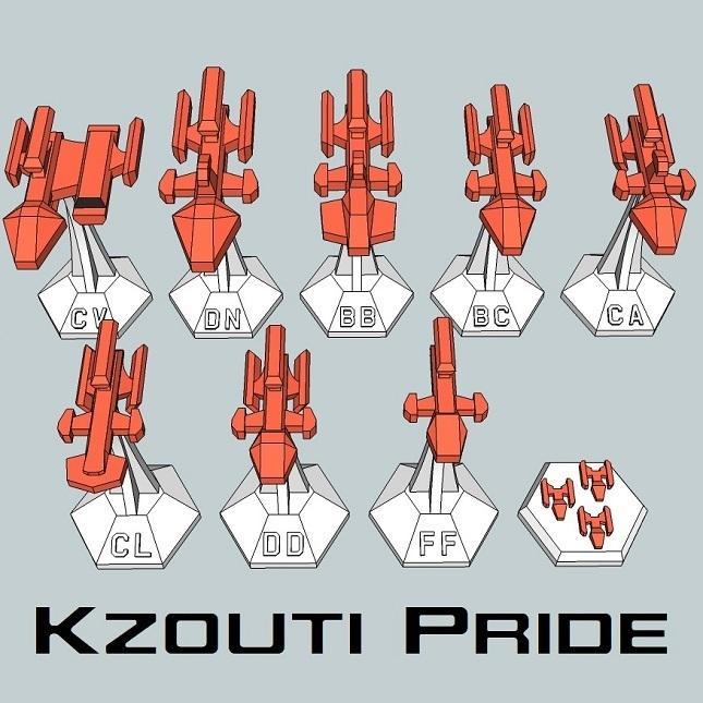 MicroFleet Kzouti Pride Starship Pack