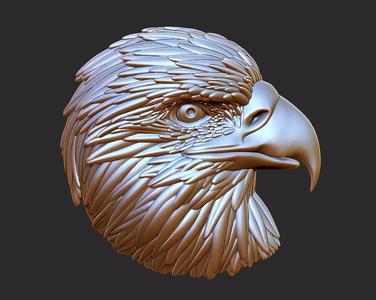 Eagle head sculpting