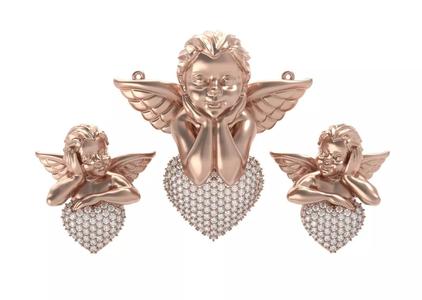 Angel Baby Jewelry pendant and earings