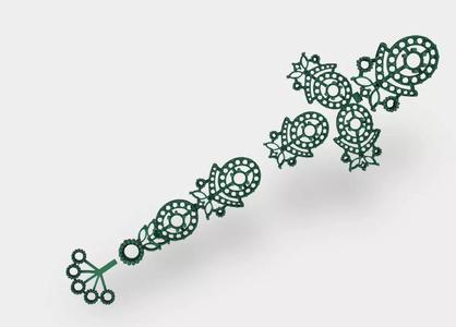 unique necklace 3d model with all parts