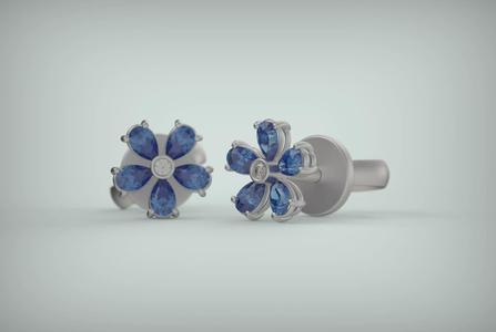FiveLeaf stud earrin