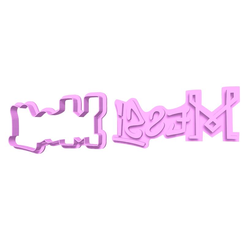 Messi grafitti cutter graffiti cookie cutter stamp
