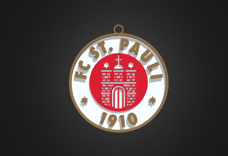Schlüsselring Keyring Keyring Key ring ST Pauli 3D