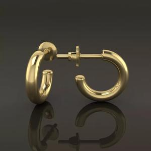 Earring Hoop Rope Opened Back 7mm Width Inside