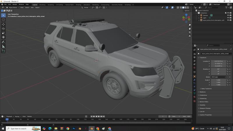 police ford interceptor utility street