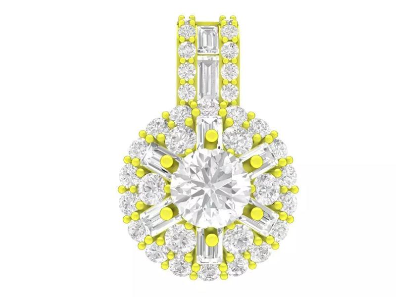 Luxury Korean Style Diamond Pendant for Women A7143