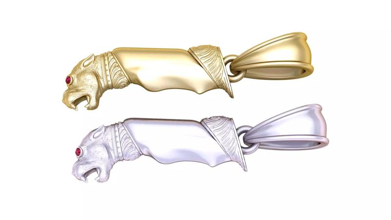 3D Gold Eagle Pendant