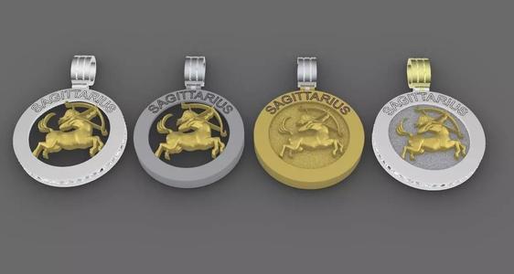 4 model of SAGITARIUS pendant