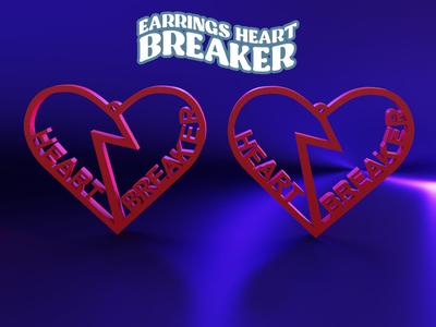 Earrings Hearth Broken