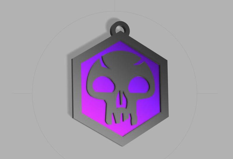 black mana pendant/keychain