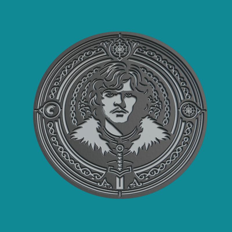 Theon Greyjoy Print Model Theon Greyjoy Medallion Theon Greyjoy Wall Decor