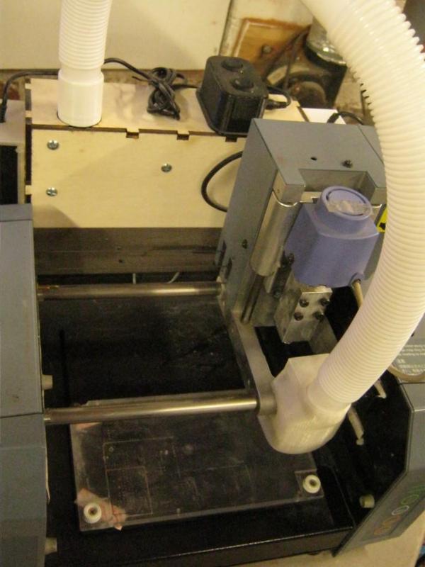 Roland MDX-15 dust collection system