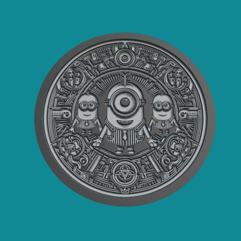 Minions Print Model Minions Medallion Minions Wall Decor