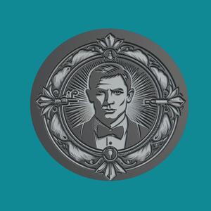 James Bond Print Model James Bond Medallion James Bond Wall Decor