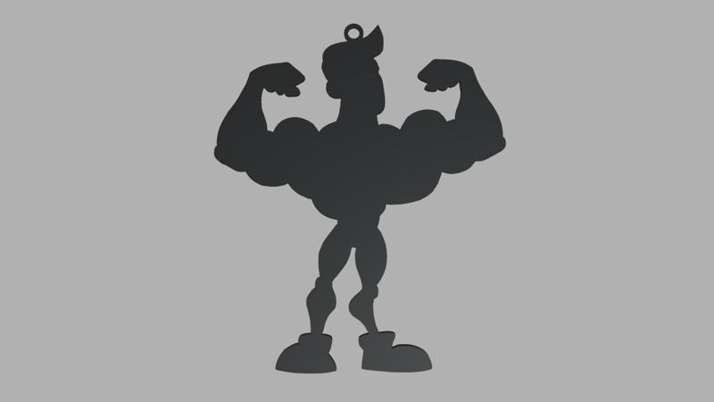 Key ring Bodybuilding // Design 02