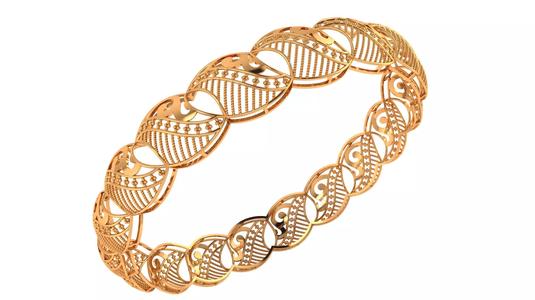 1368 Arabesque Pattern Gold Bangle 10gm