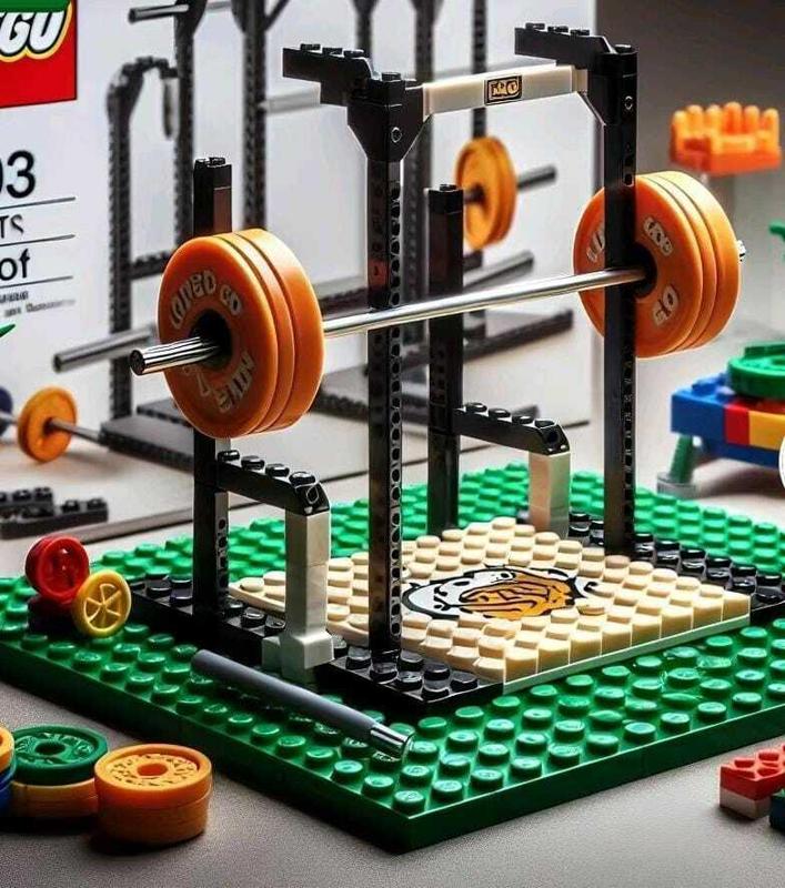 rack de sentadilla L-E-G-O