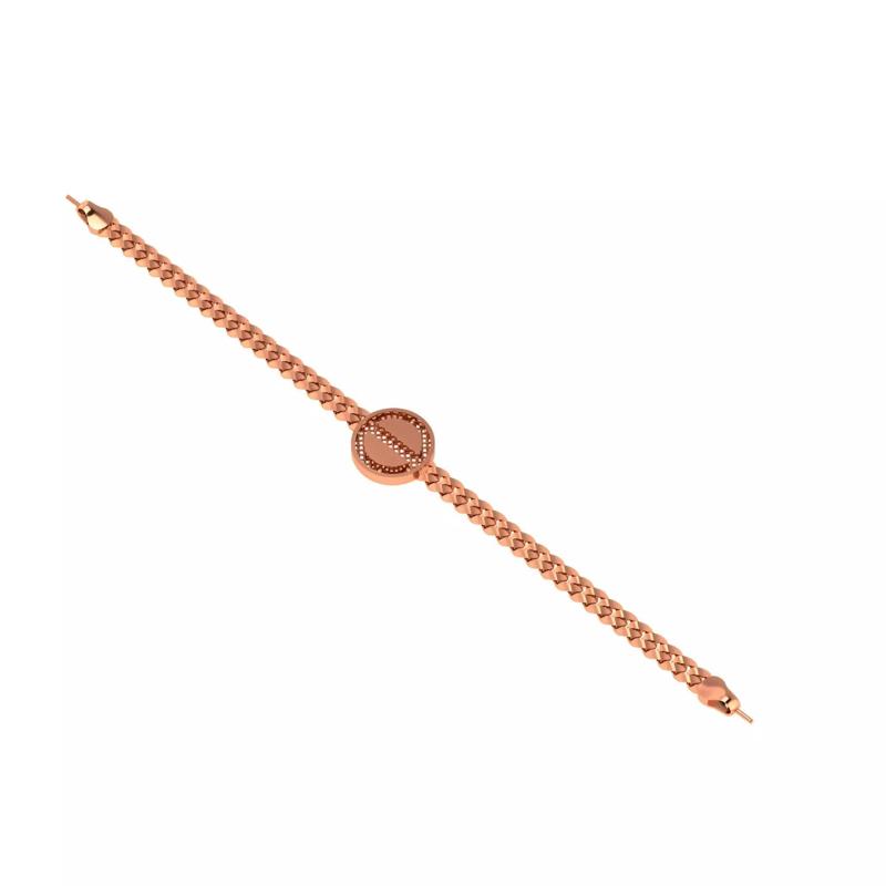 Screw Head Dial Miami Cuban Chain Bracelet