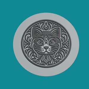 Cat Animal Medallion