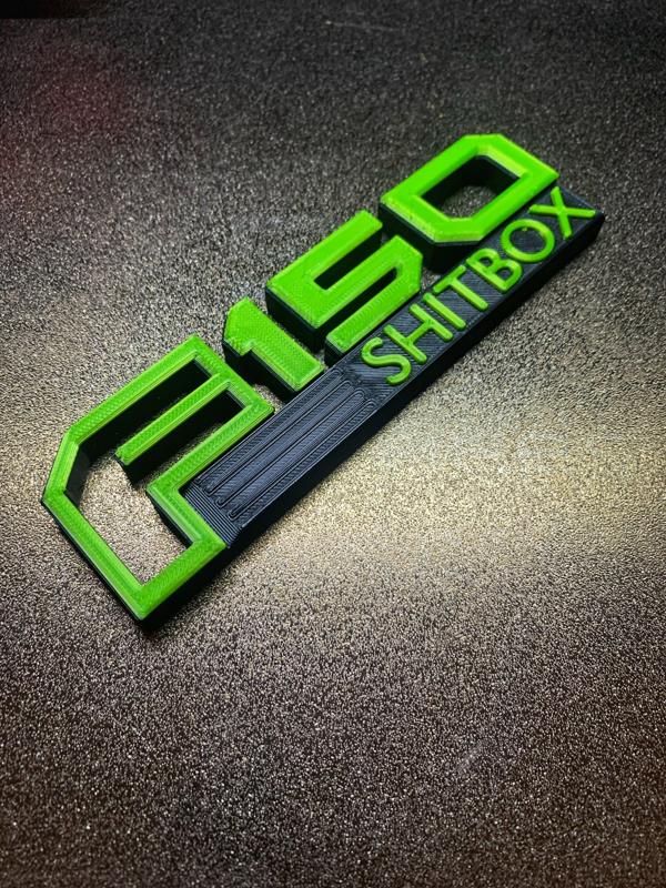 Custom 2015+ Ford F150 "SHITBOX" Emblem